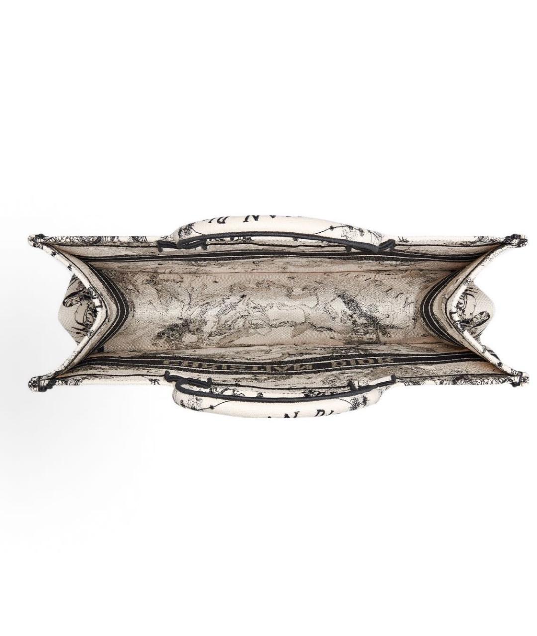 CHRISTIAN DIOR Темно-синяя жаккардовая сумка тоут, фото 4