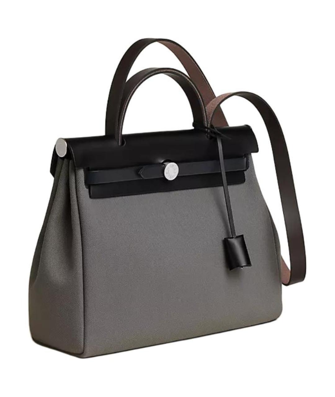 HERMES Серая сумка с короткими ручками, фото 2