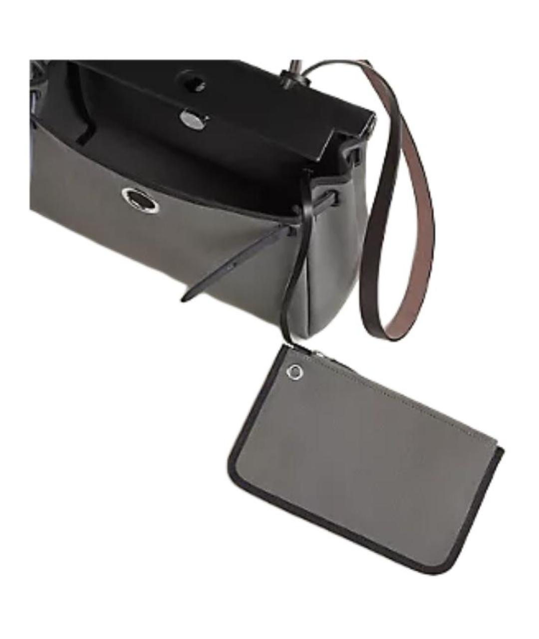 HERMES Серая сумка с короткими ручками, фото 4