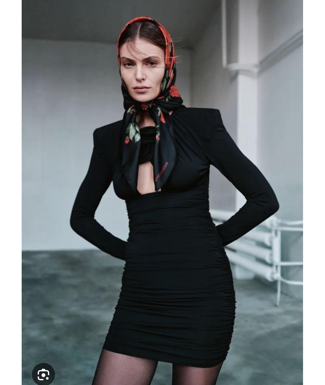 MAGDA BUTRYM Черное полиэстеровое коктейльное платье, фото 2