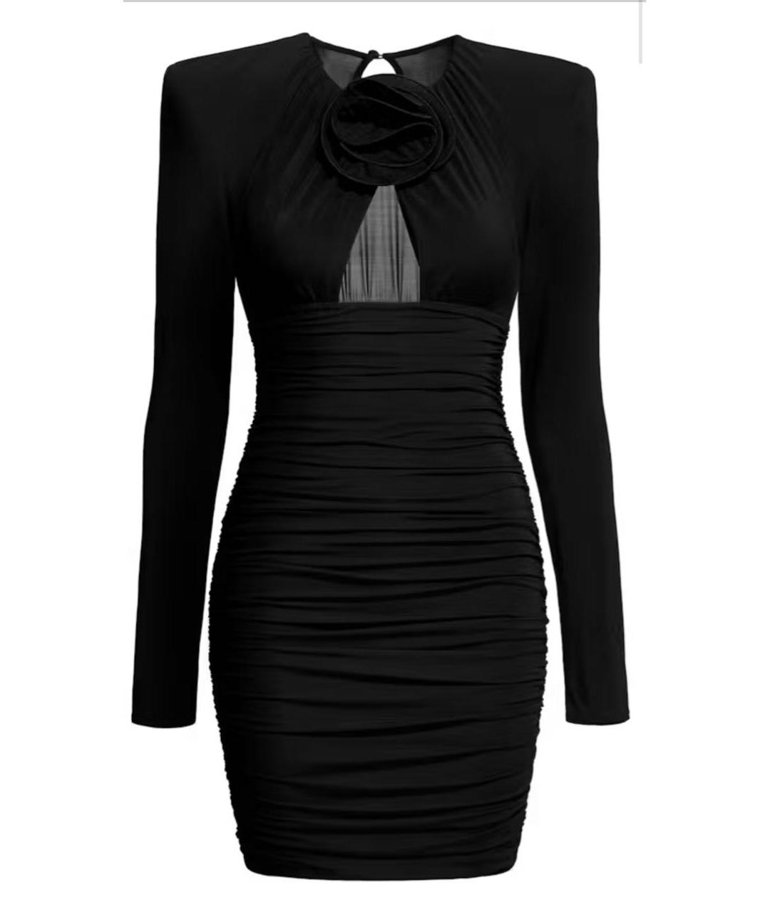 MAGDA BUTRYM Черное полиэстеровое коктейльное платье, фото 5