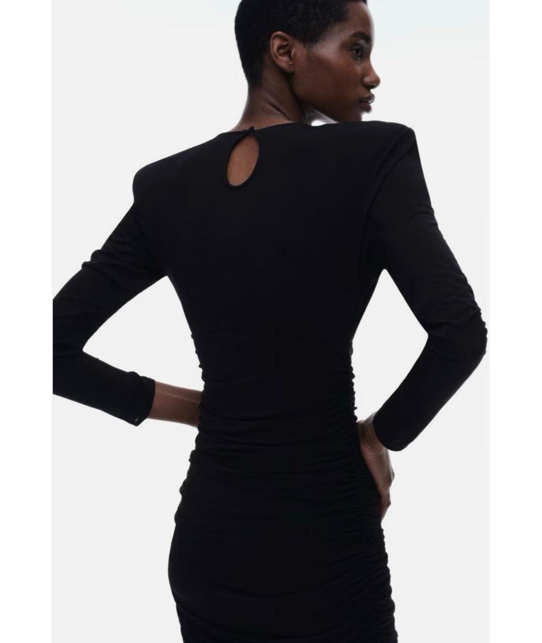 MAGDA BUTRYM Черное полиэстеровое коктейльное платье, фото 3