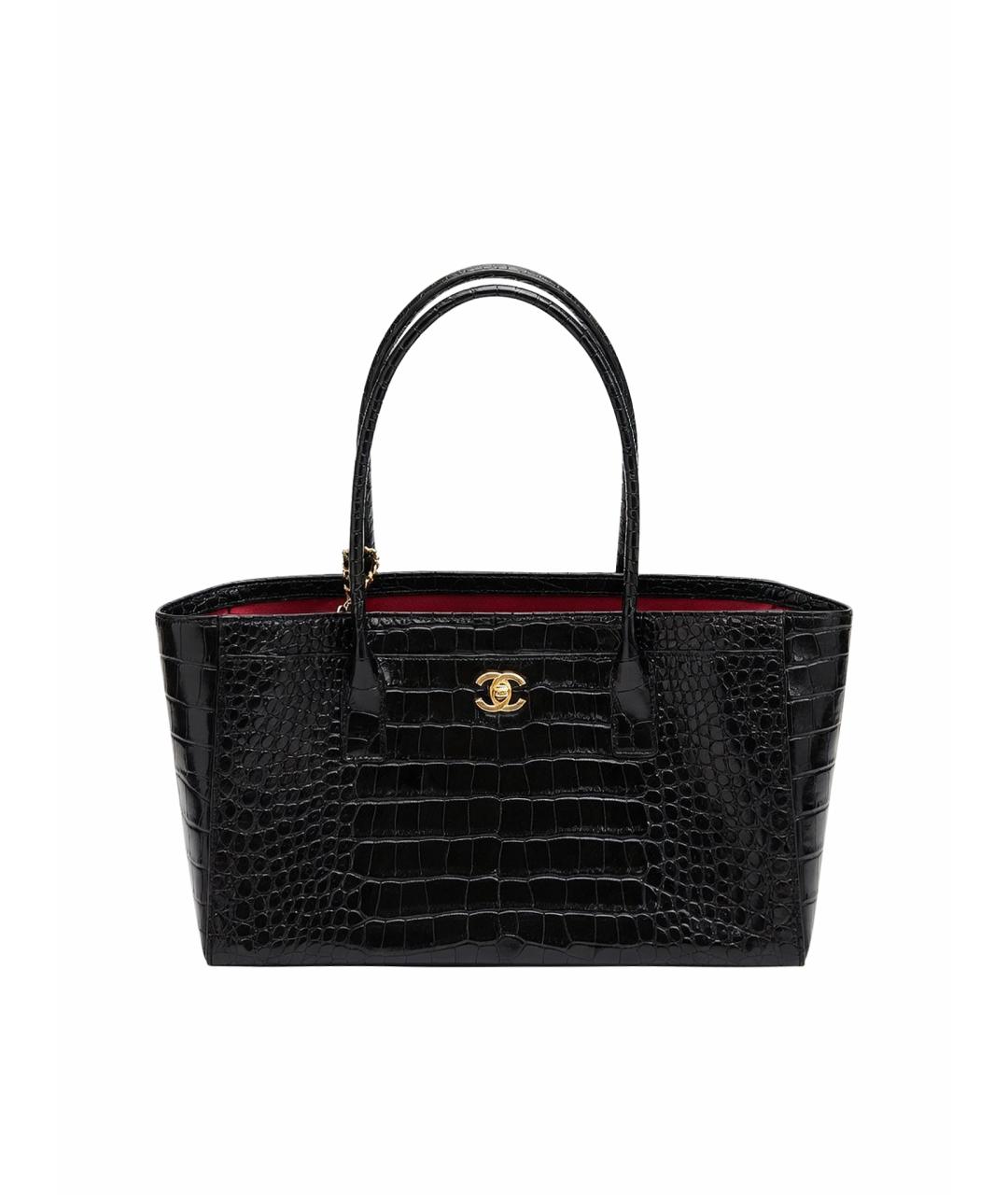 CHANEL Черная кожаная сумка тоут, фото 1