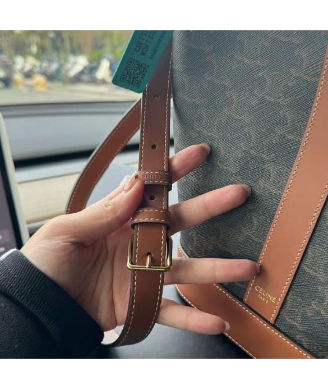 CELINE Коричневая сумка тоут, фото 4