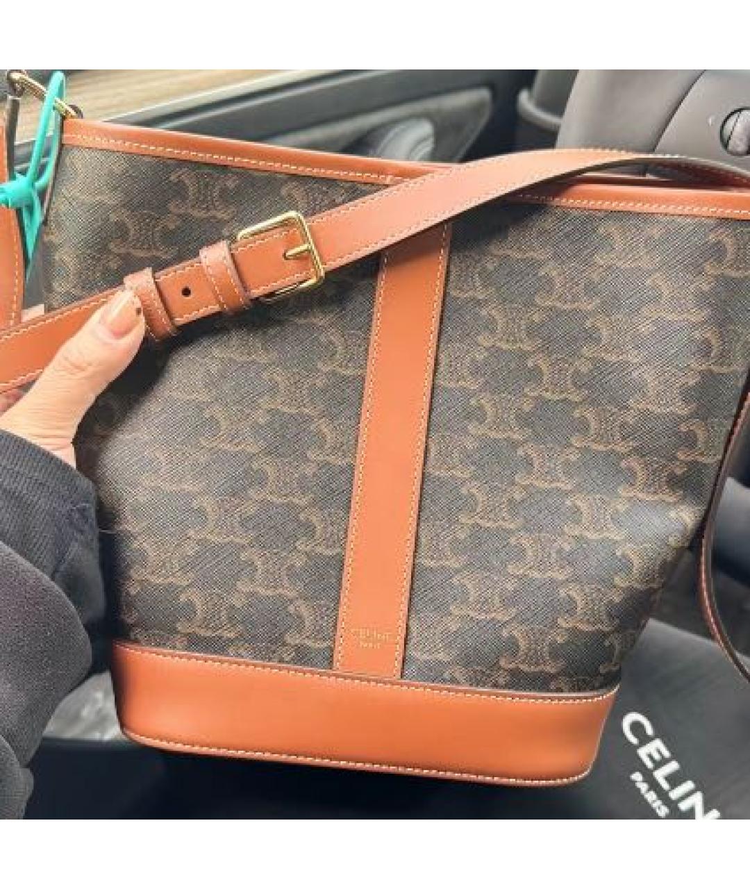 CELINE Коричневая сумка тоут, фото 3