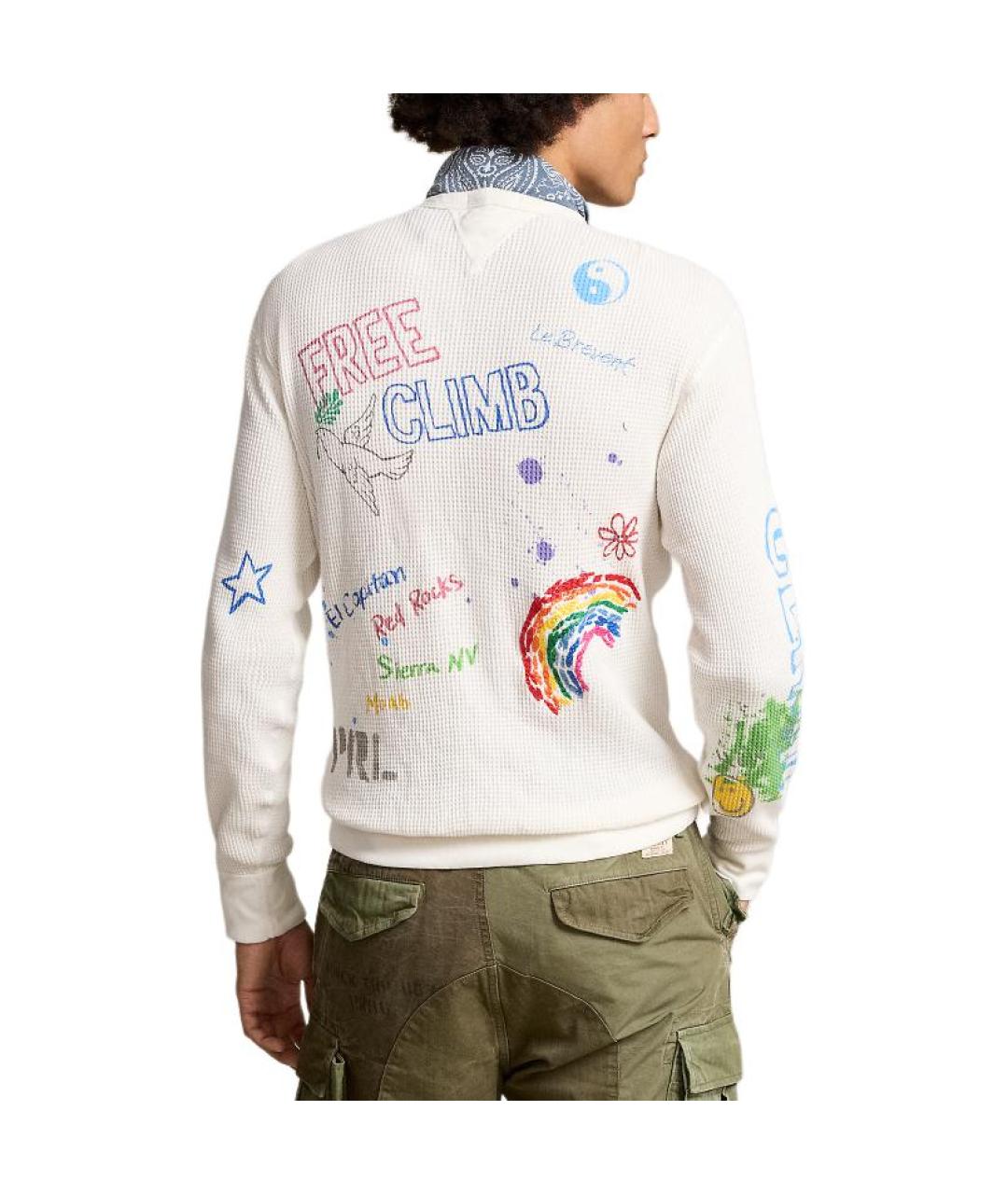 POLO RALPH LAUREN Белый хлопковый джемпер / свитер, фото 5