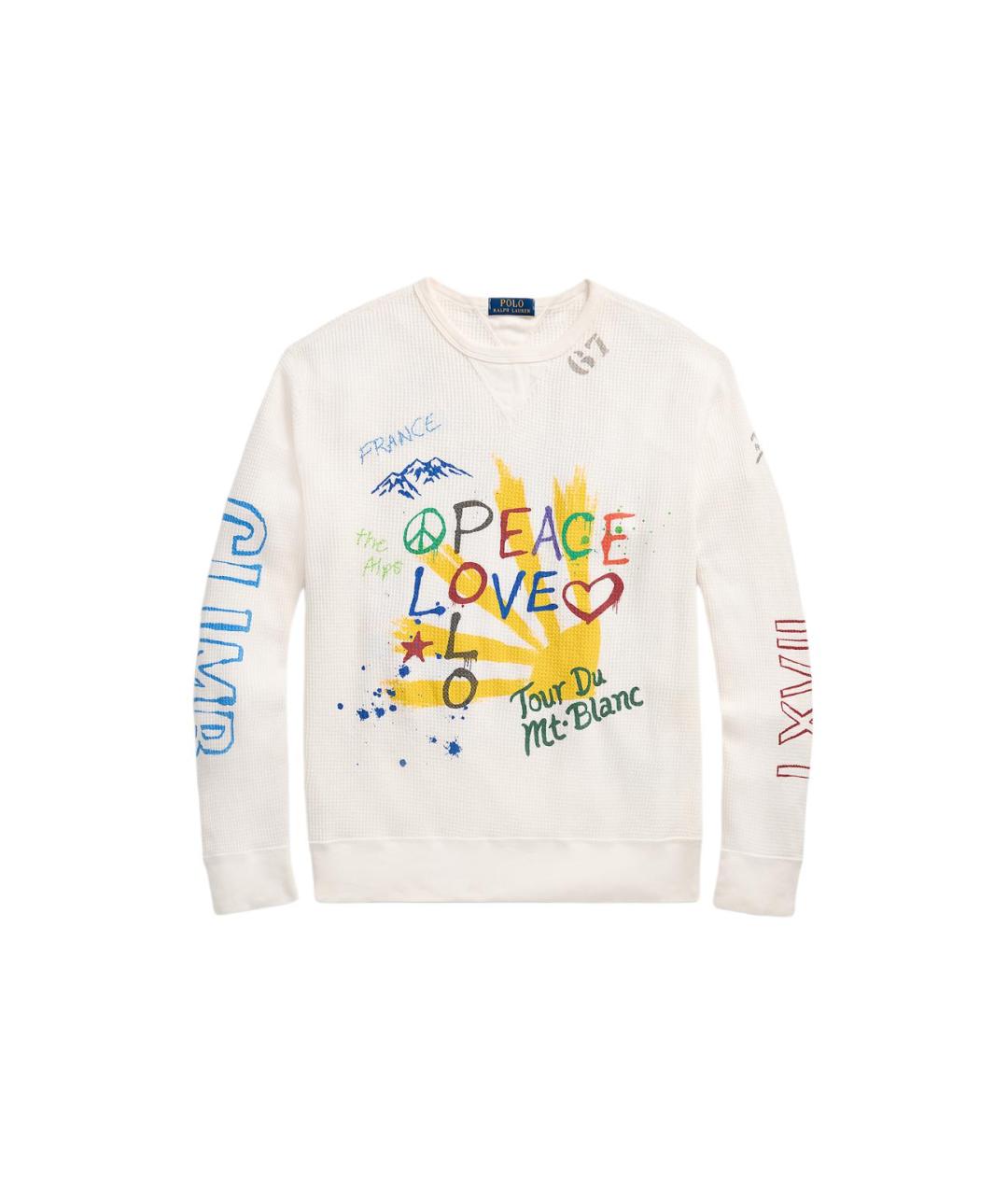 POLO RALPH LAUREN Белый хлопковый джемпер / свитер, фото 6