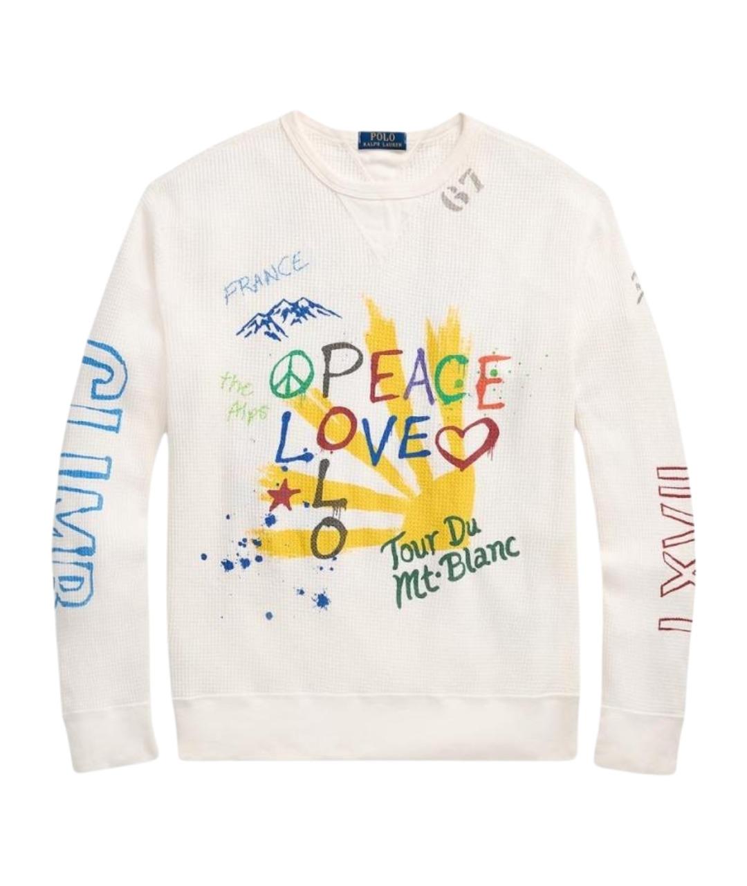 POLO RALPH LAUREN Белый хлопковый джемпер / свитер, фото 1