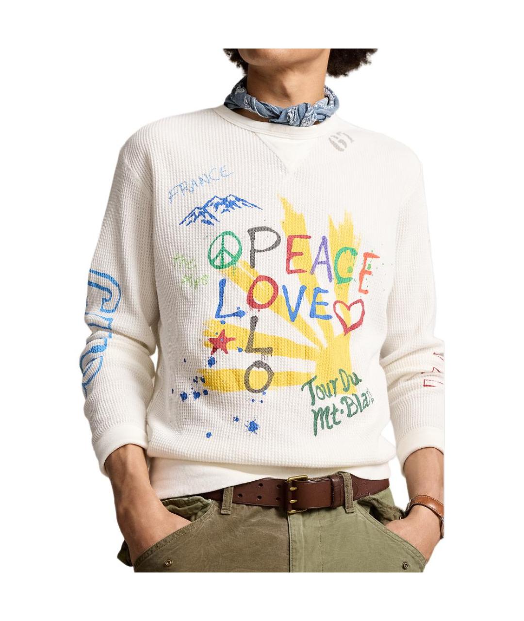 POLO RALPH LAUREN Белый хлопковый джемпер / свитер, фото 4