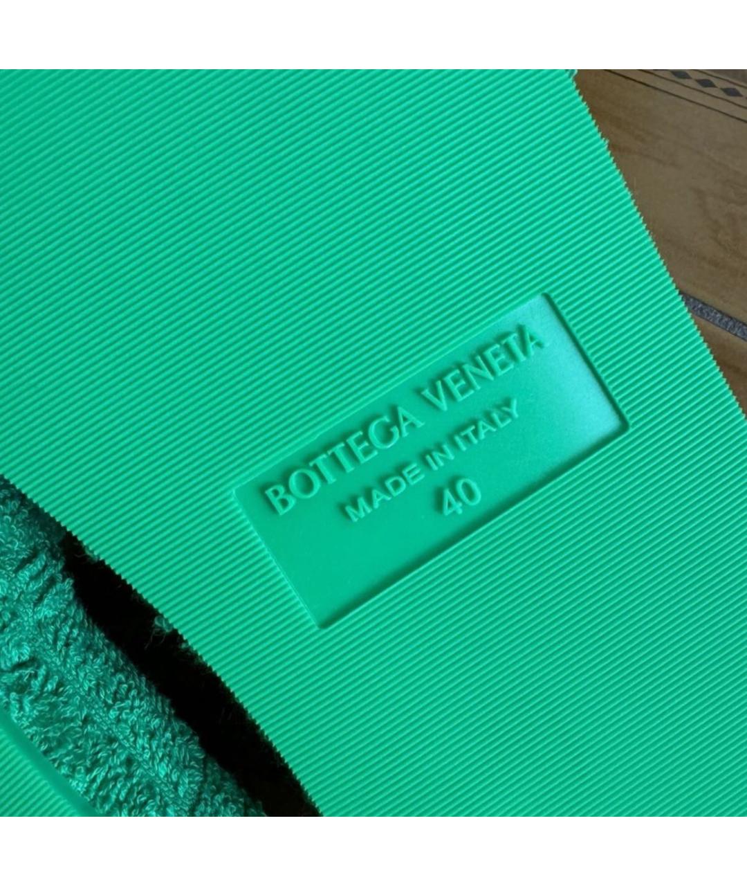 BOTTEGA VENETA Зеленые шлепанцы, фото 3