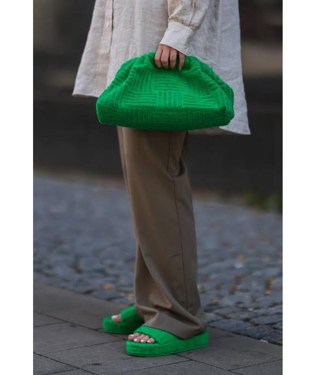 BOTTEGA VENETA Зеленые шлепанцы, фото 4