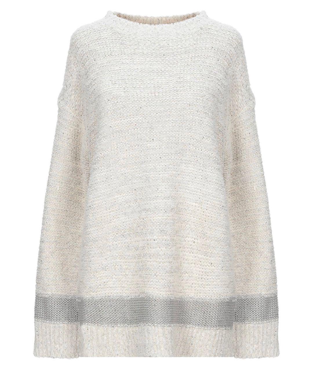 FABIANA FILIPPI Белый хлопковый джемпер / свитер, фото 9