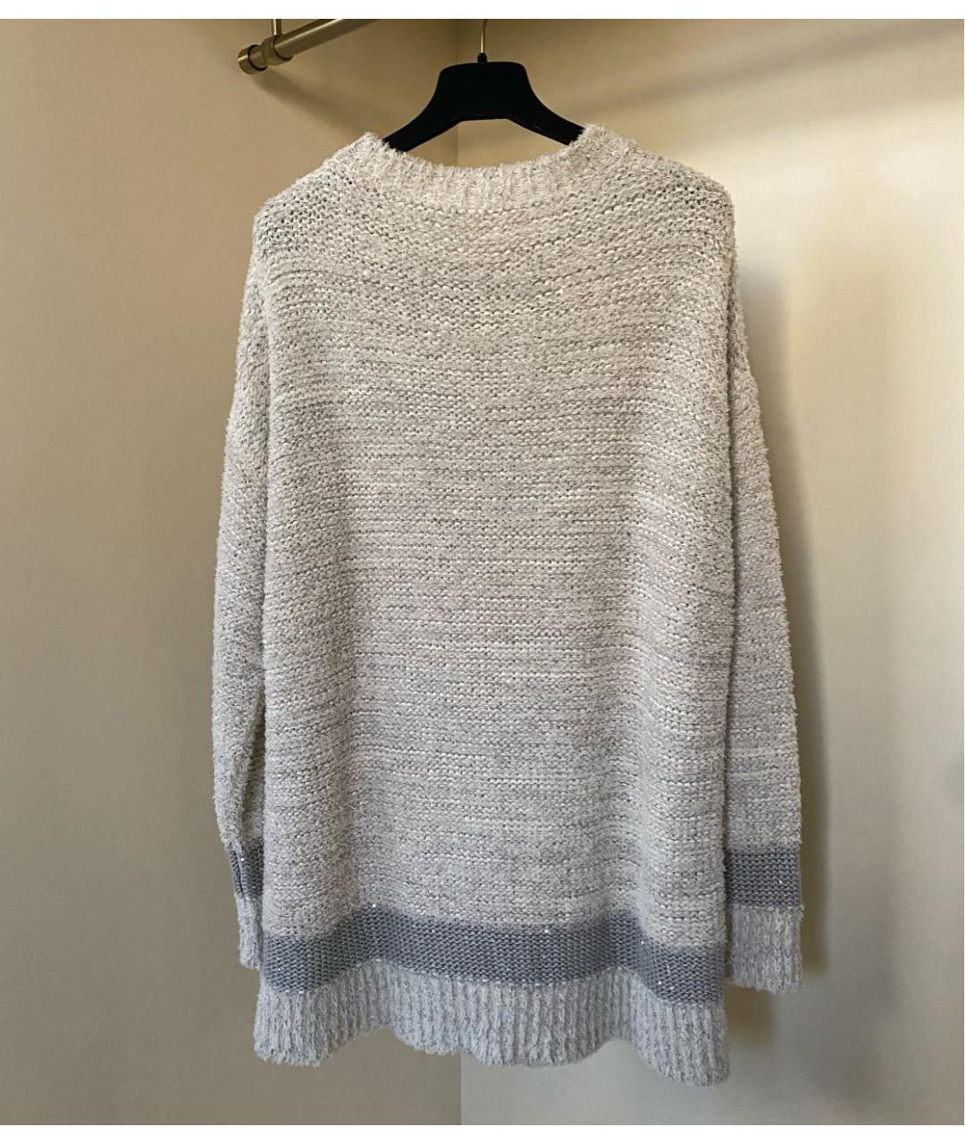FABIANA FILIPPI Белый хлопковый джемпер / свитер, фото 7