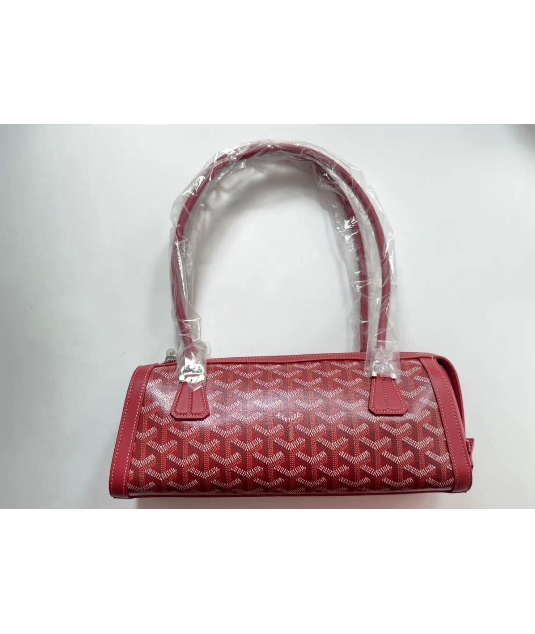 GOYARD Красная сумка с короткими ручками, фото 3