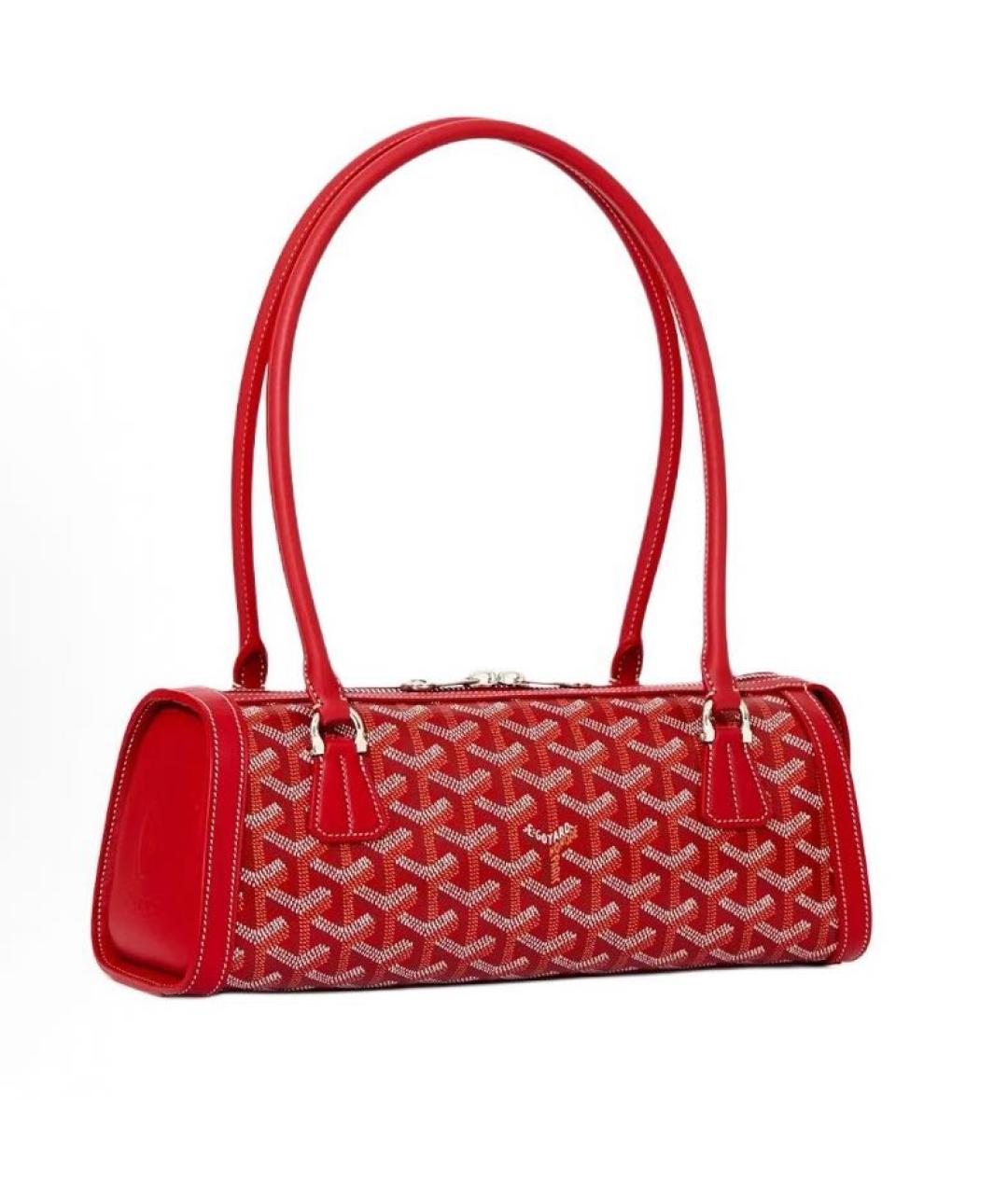 GOYARD Красная сумка с короткими ручками, фото 2