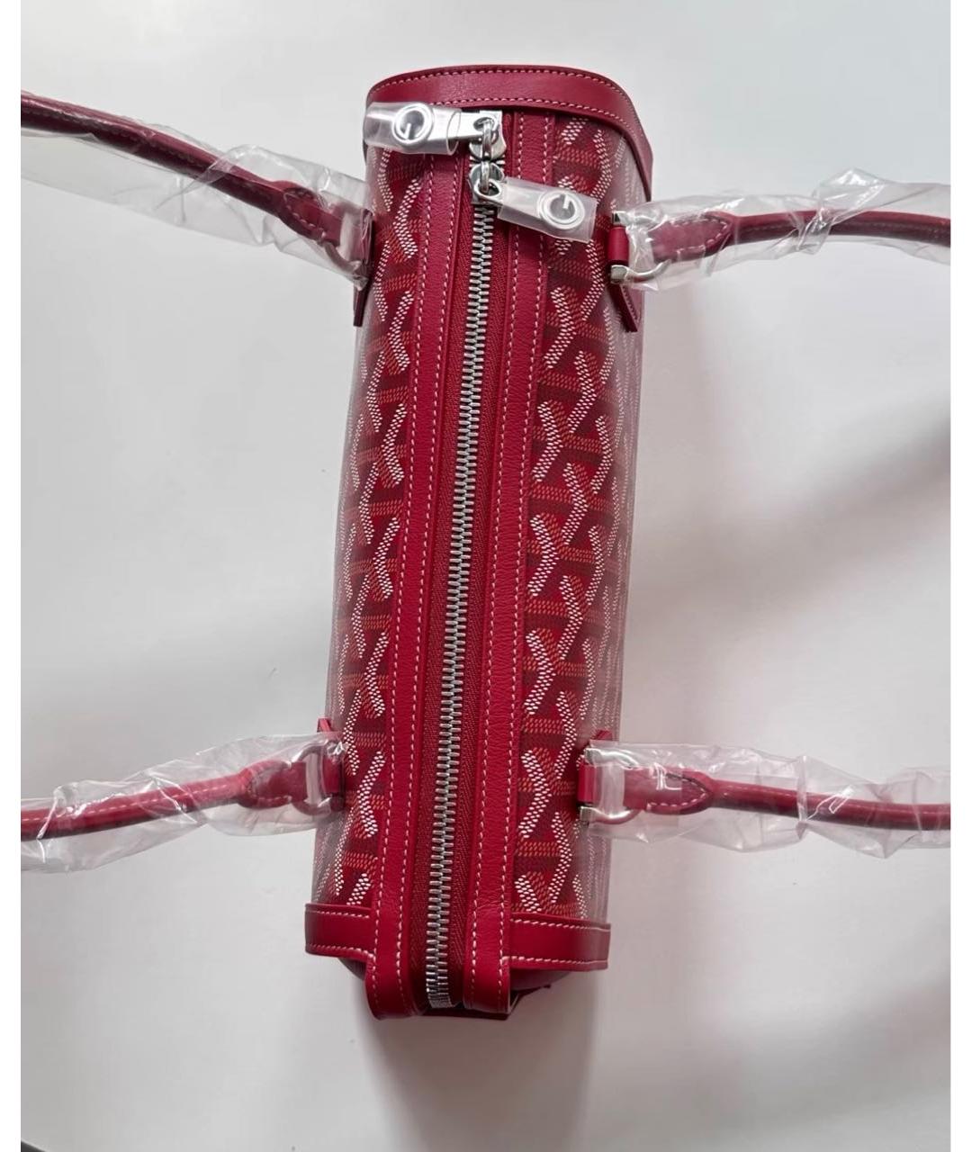 GOYARD Красная сумка с короткими ручками, фото 4