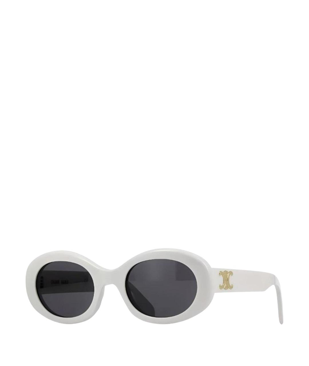 CELINE Белые пластиковые солнцезащитные очки, фото 1