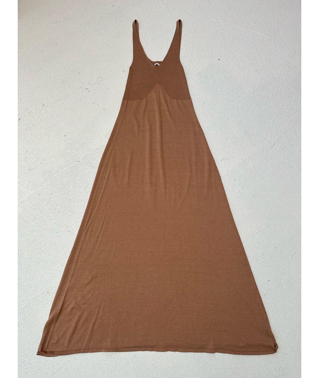 MALO Коричневое повседневное платье, фото 4