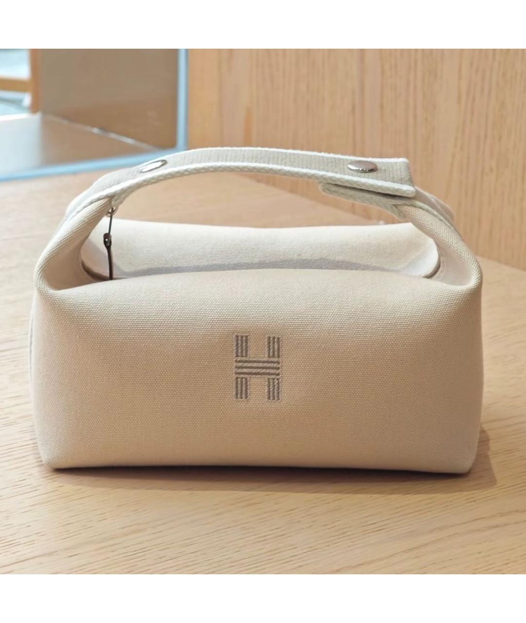 HERMES Бежевая косметичка, фото 2