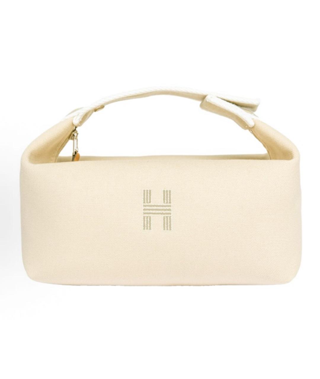 HERMES Бежевая косметичка, фото 5