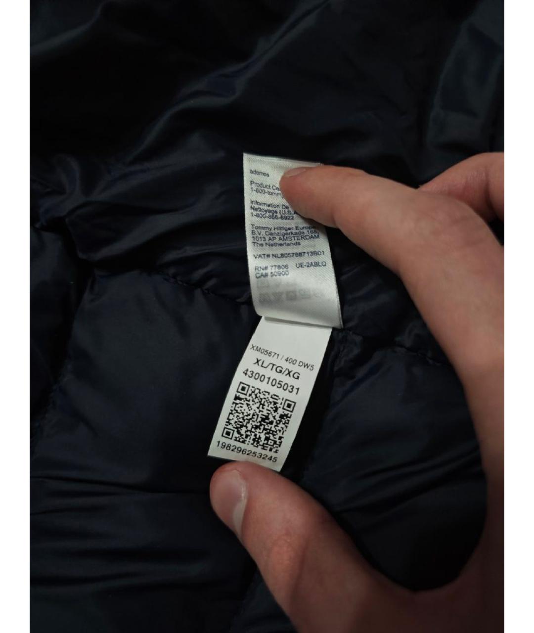 TOMMY HILFIGER Темно-синий полиэстеровый жилет, фото 8