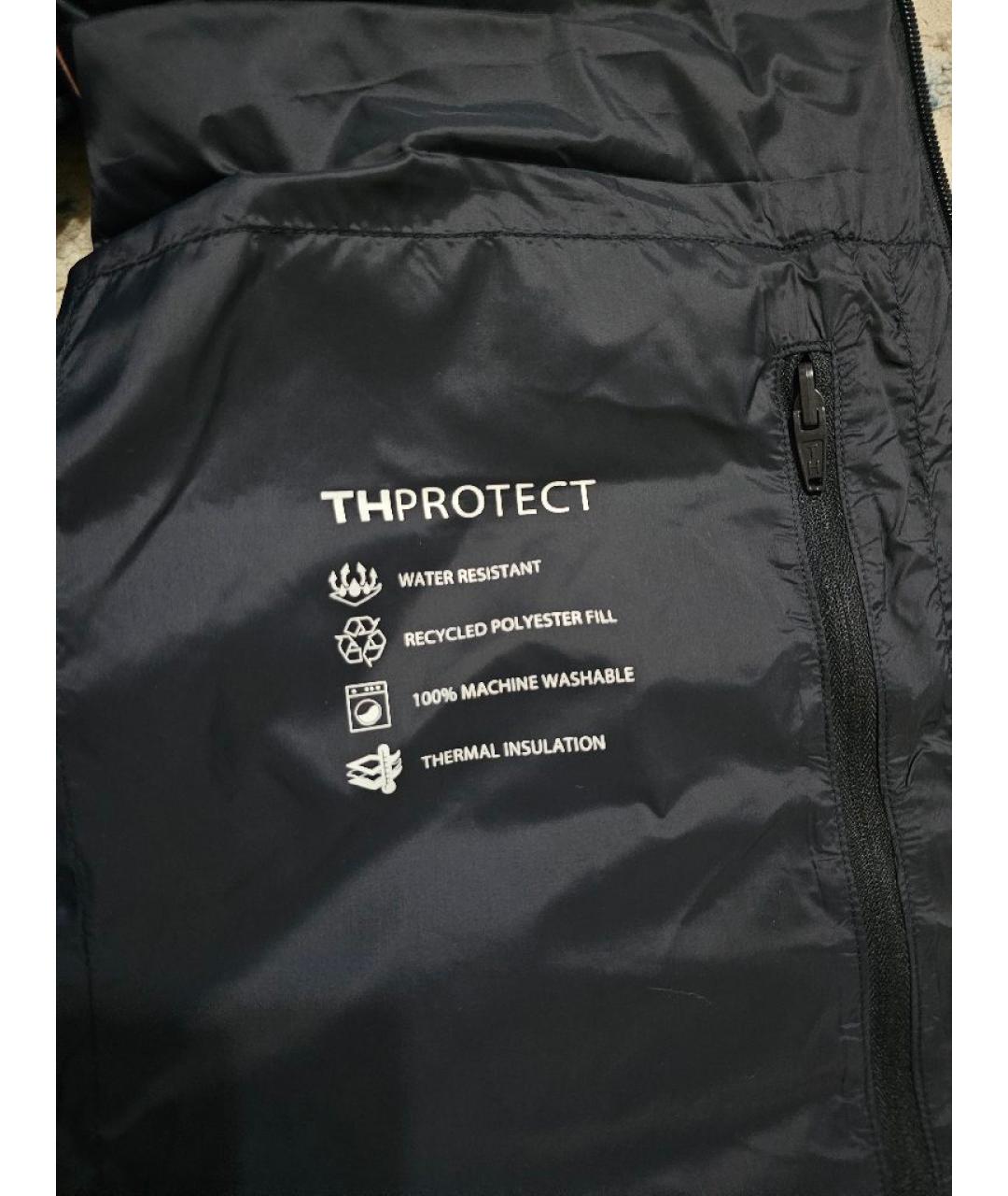 TOMMY HILFIGER Темно-синий полиэстеровый жилет, фото 9