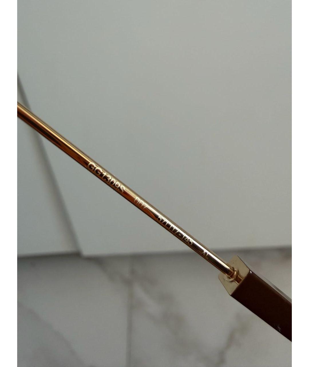 GUCCI Коричневые пластиковые солнцезащитные очки, фото 5