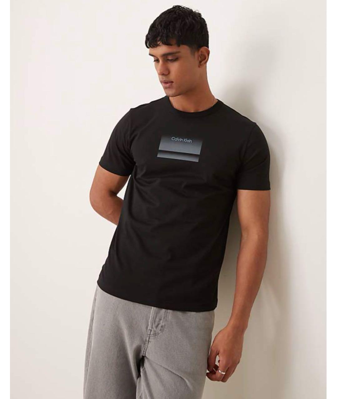 CALVIN KLEIN Черная хлопковая футболка, фото 2