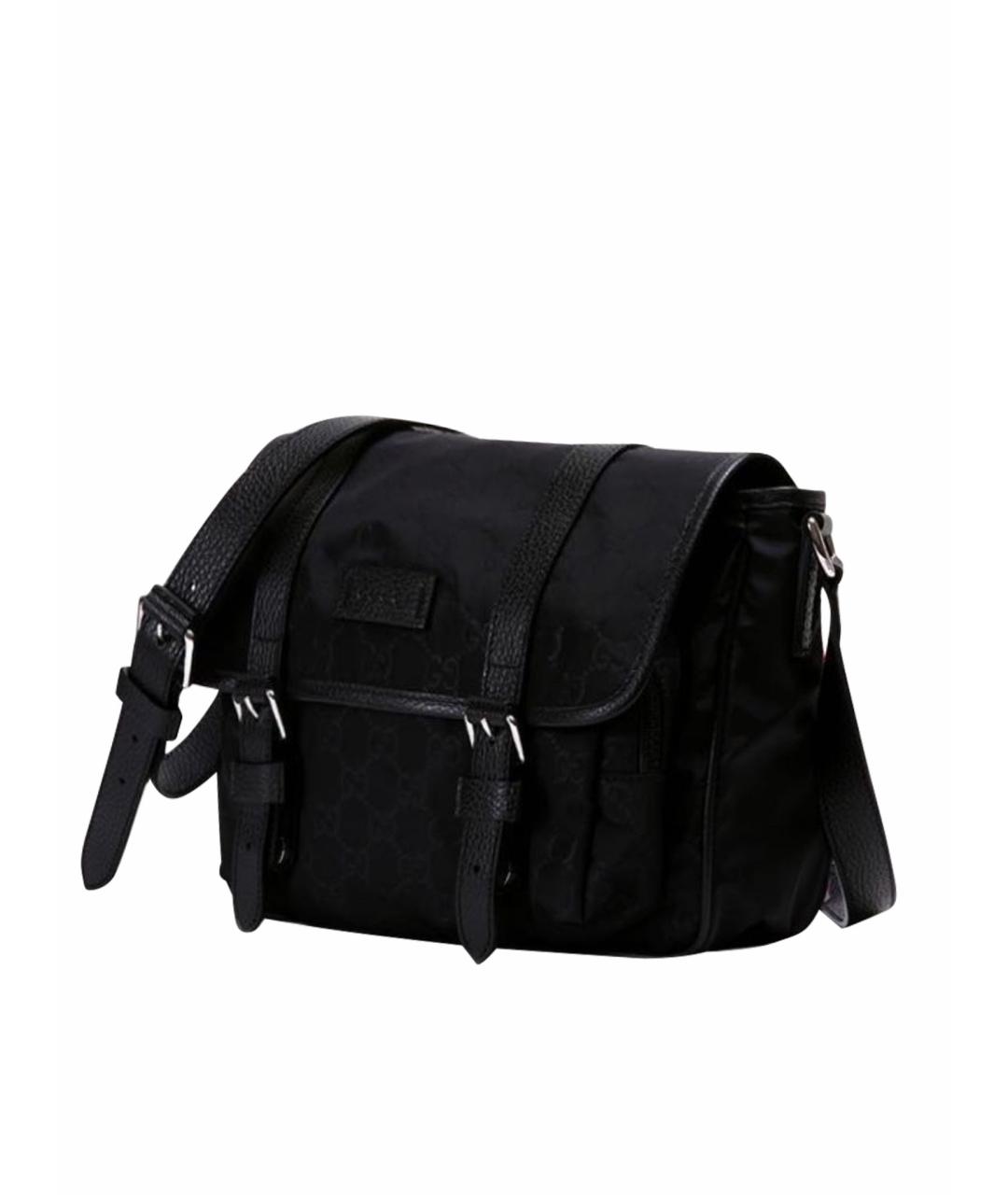 GUCCI Черная кожаная сумка через плечо, фото 1