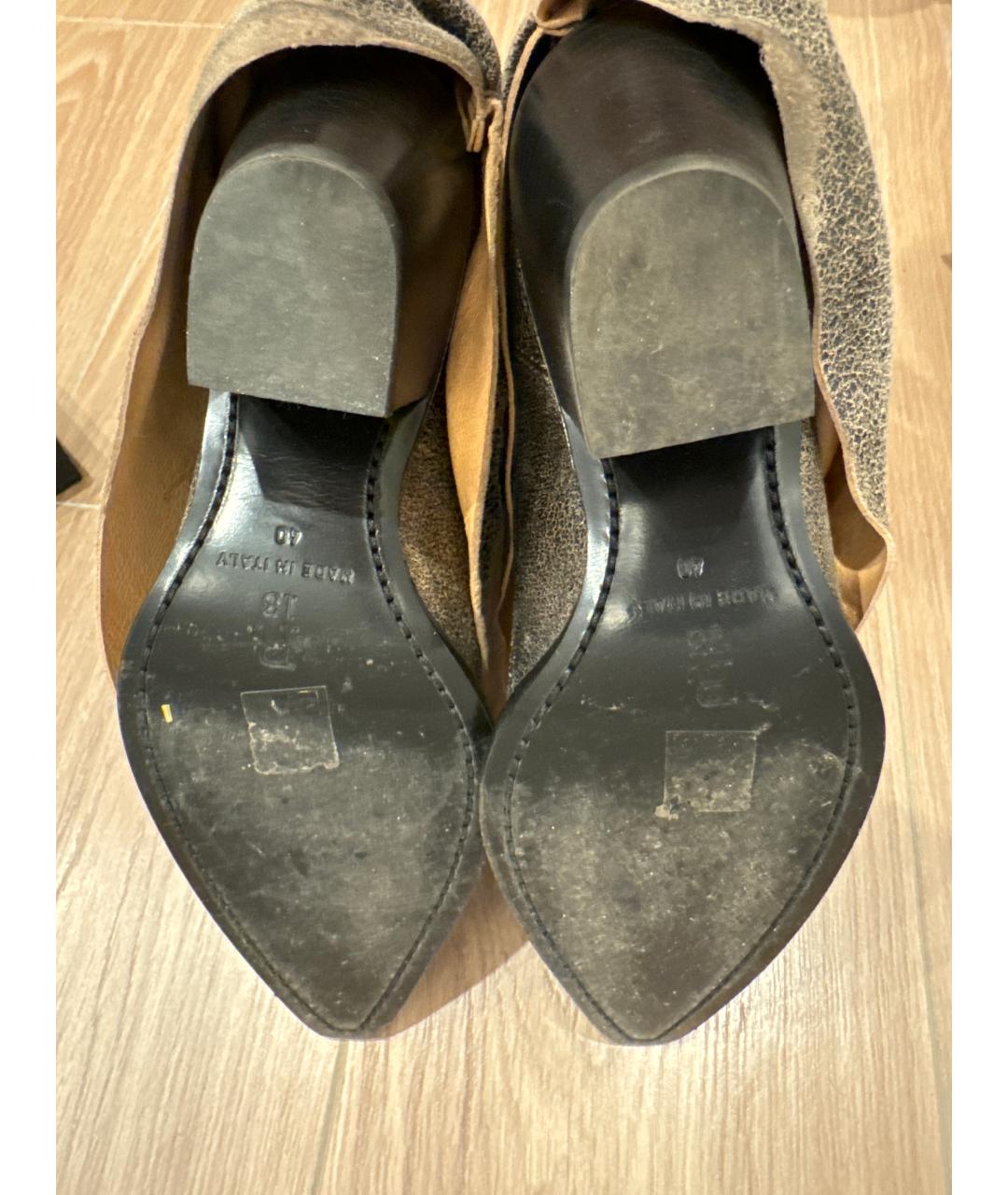 R13 Серые кожаные сапоги, фото 5