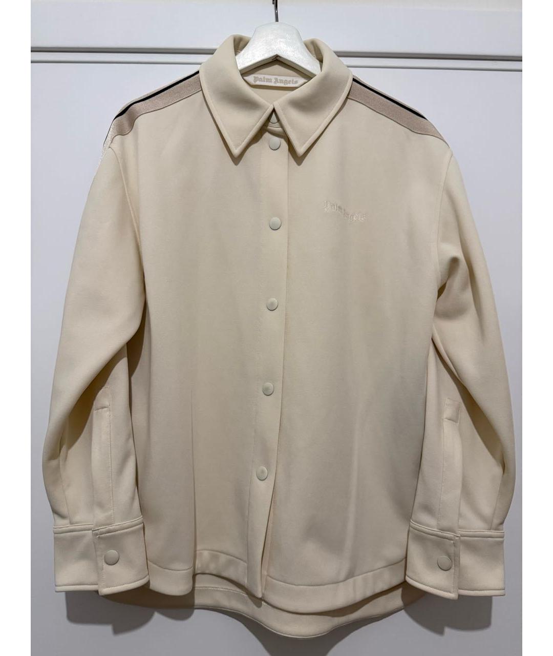 PALM ANGELS Бежевая полиэстеровая спортивная куртка, фото 5
