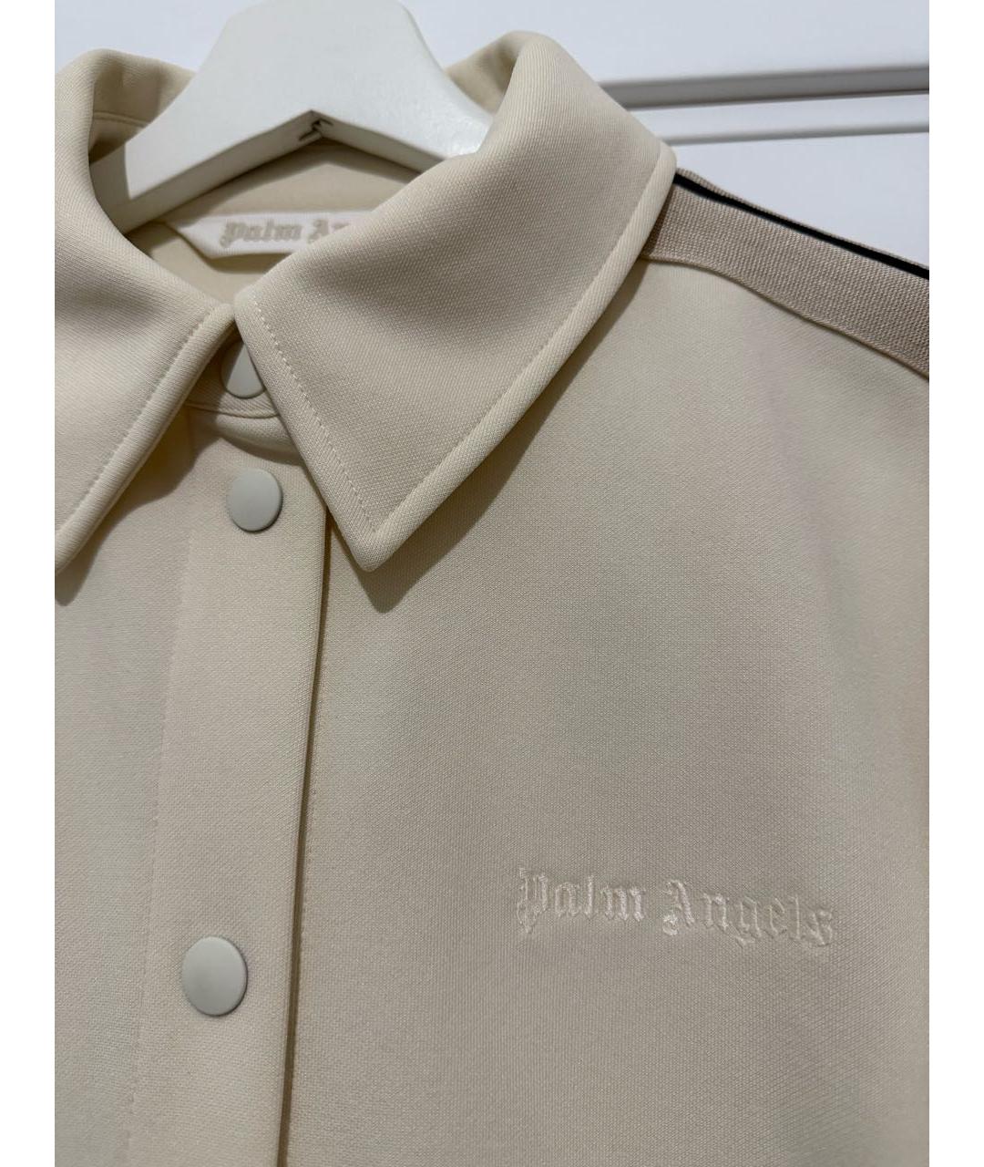 PALM ANGELS Бежевая полиэстеровая спортивная куртка, фото 4