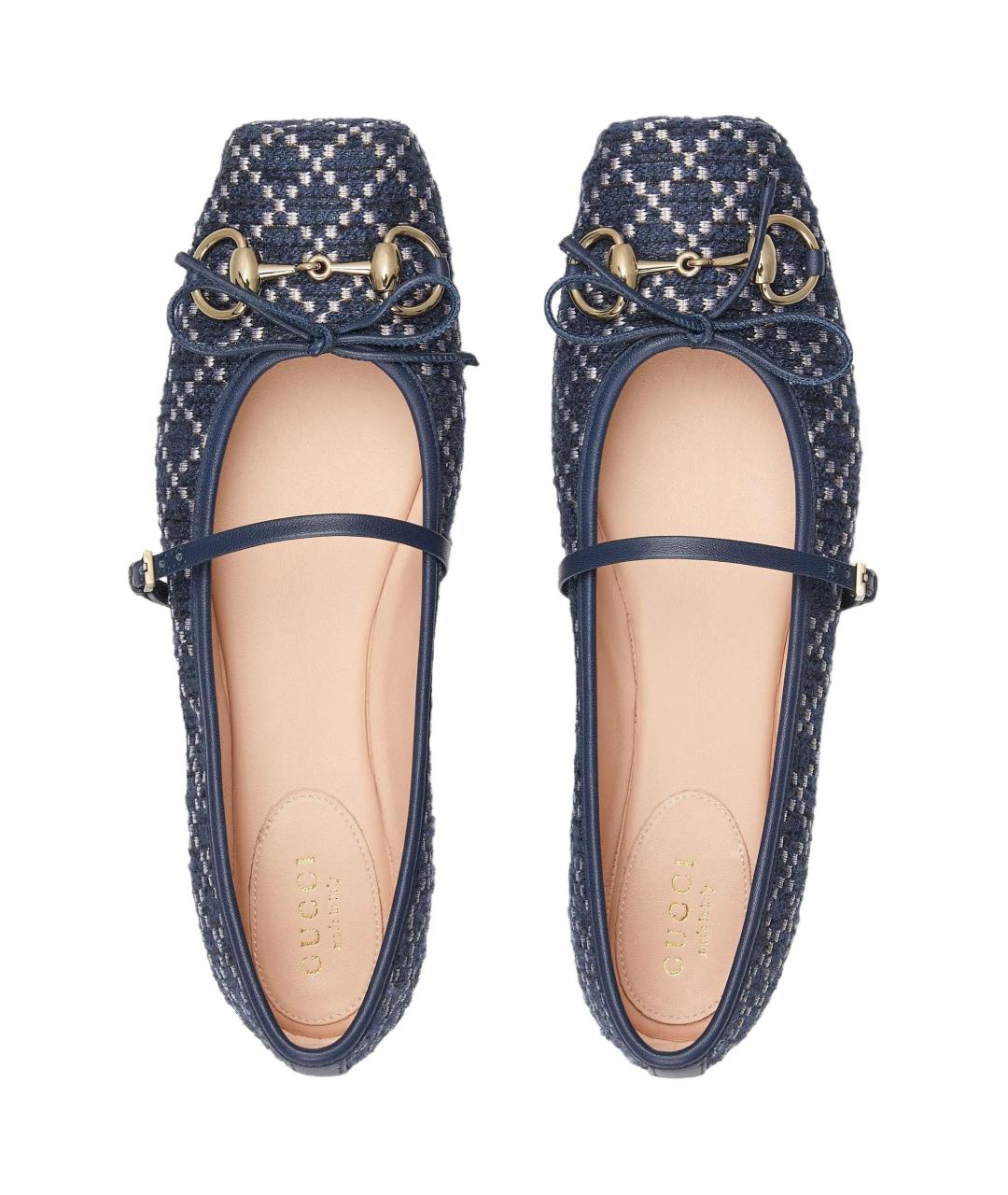 GUCCI Синие балетки, фото 4