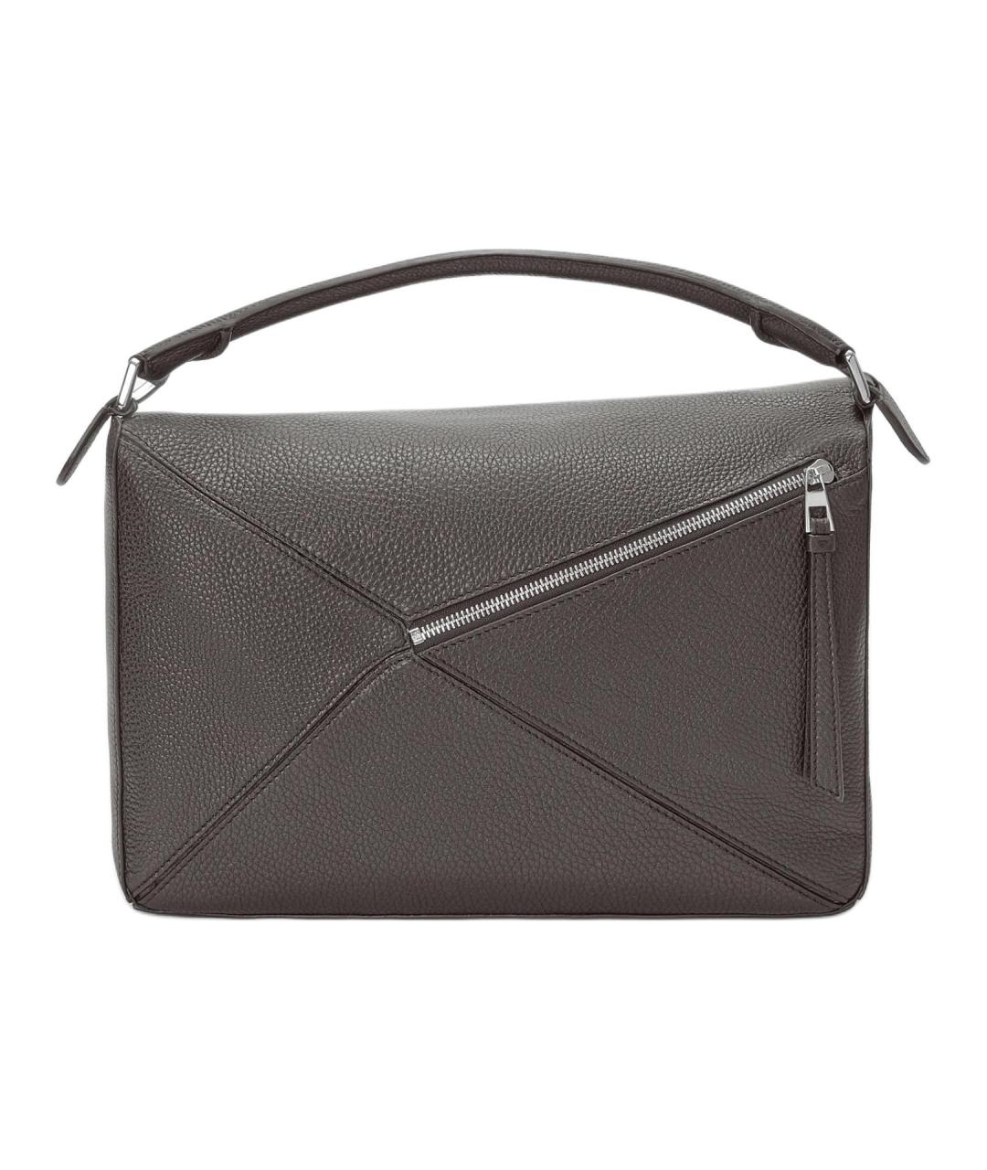 LOEWE Серая кожаная сумка через плечо, фото 5