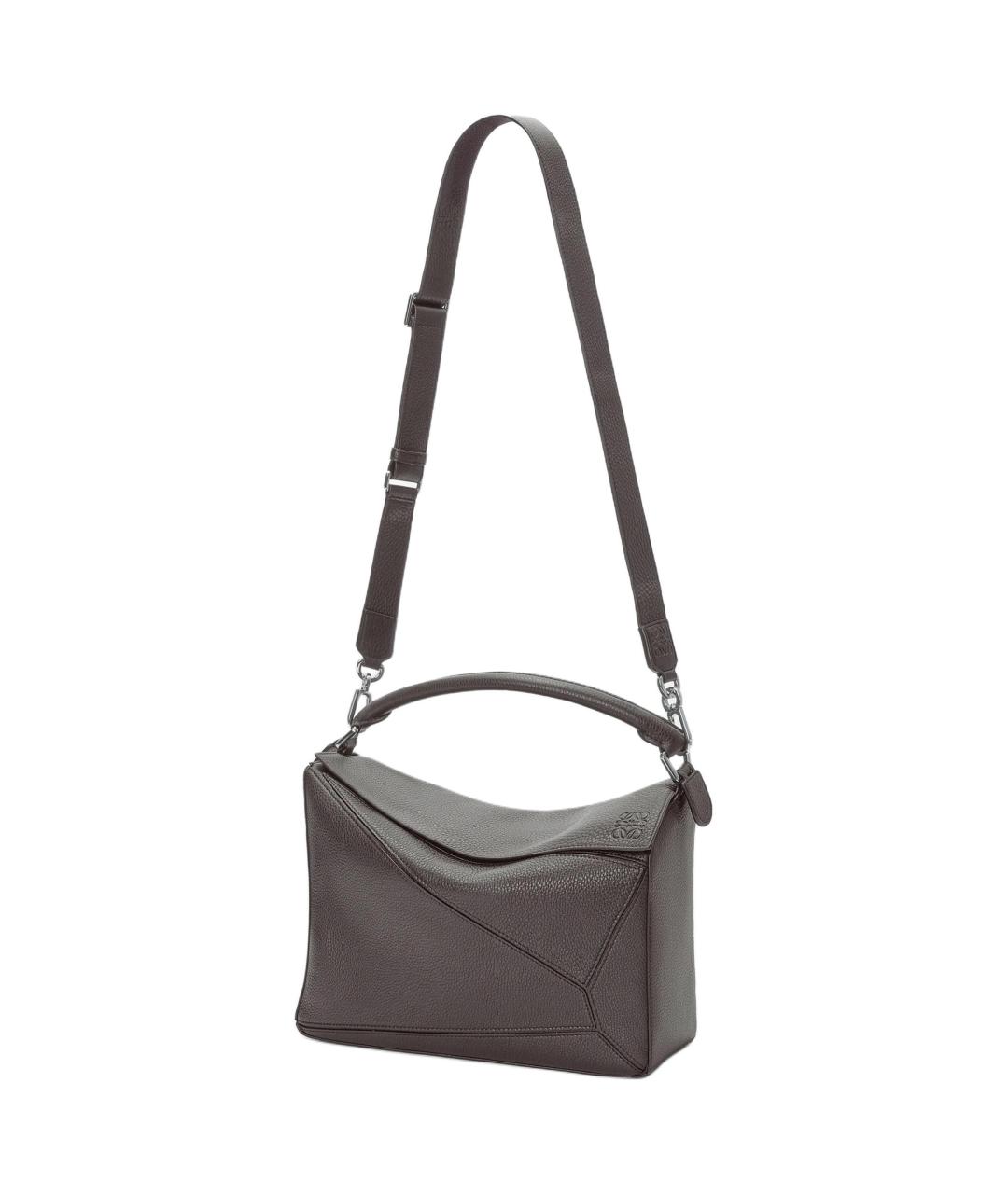 LOEWE Серая кожаная сумка через плечо, фото 2