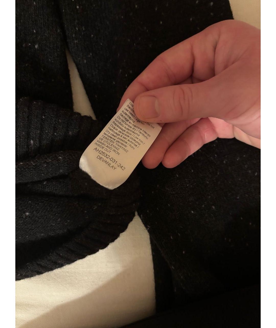 LACOSTE Черный шерстяной джемпер / свитер, фото 5