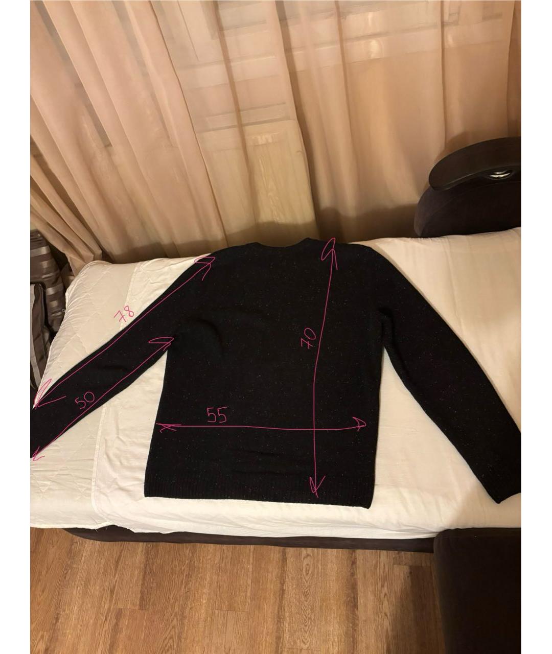 LACOSTE Черный шерстяной джемпер / свитер, фото 6