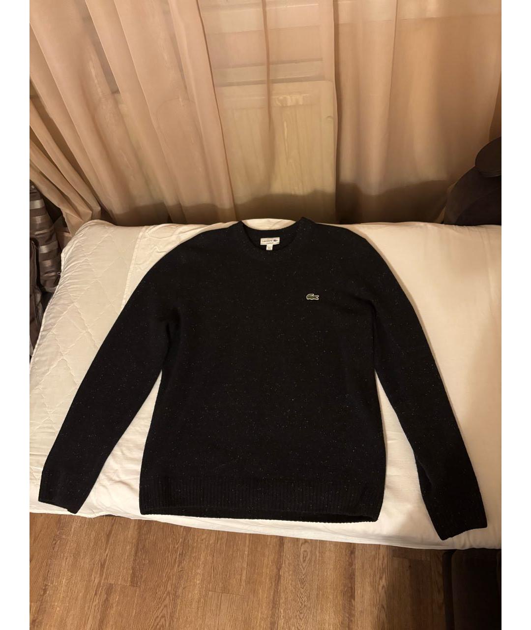 LACOSTE Черный шерстяной джемпер / свитер, фото 7