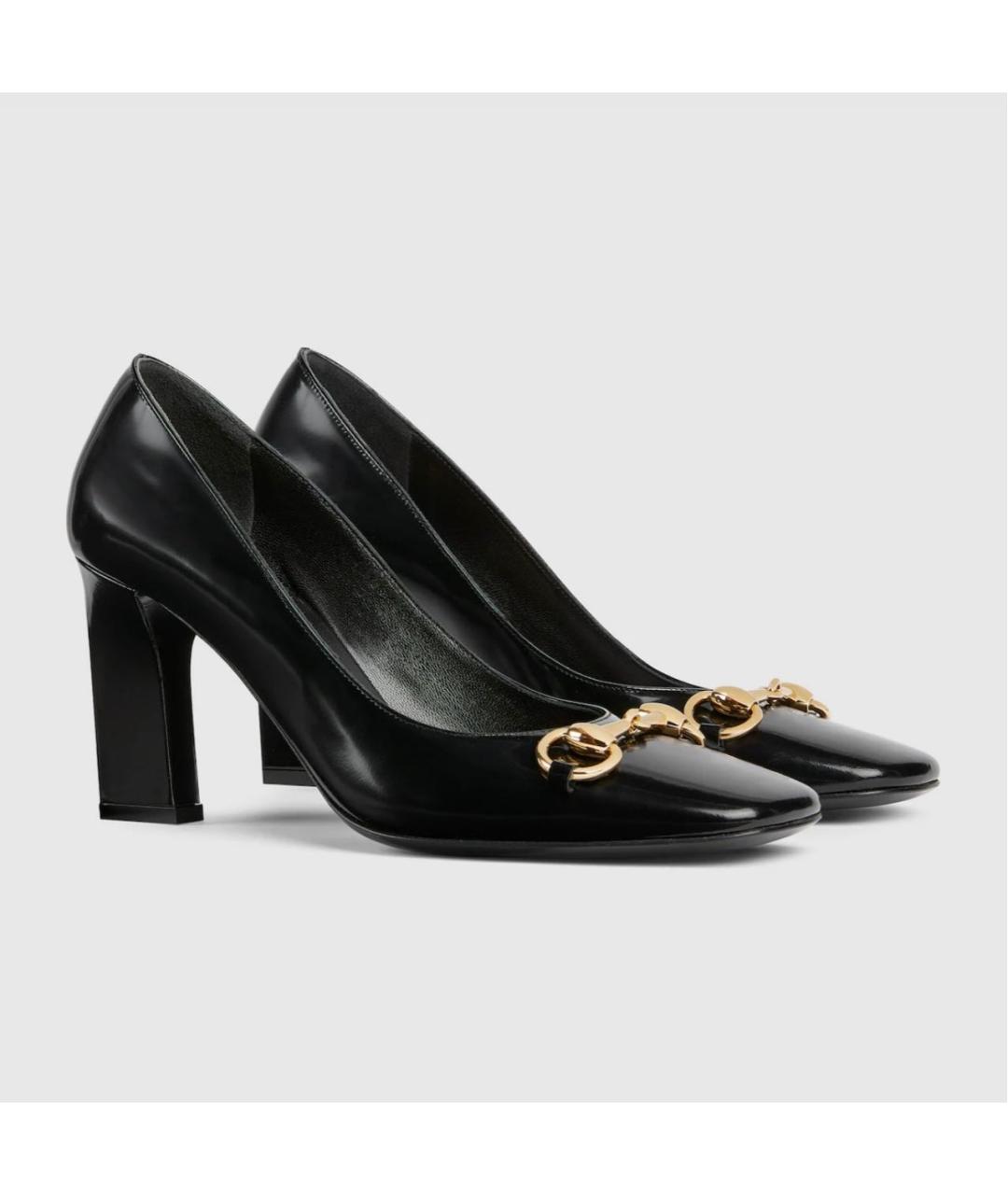 GUCCI Черные кожаные туфли, фото 2