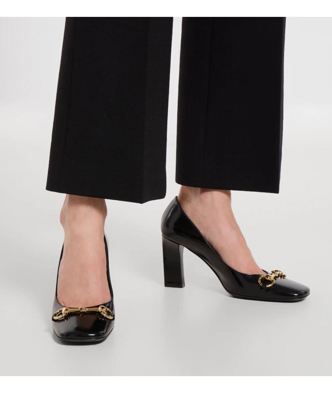 GUCCI Черные кожаные туфли, фото 3