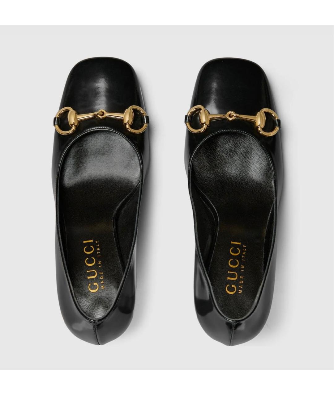 GUCCI Черные кожаные туфли, фото 6