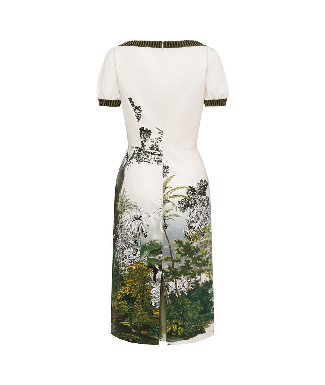 ALBERTA FERRETTI Мульти хлопковое коктейльное платье, фото 2