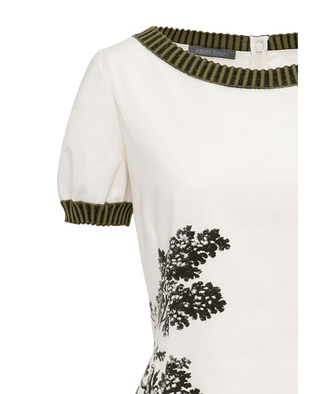 ALBERTA FERRETTI Мульти хлопковое коктейльное платье, фото 4
