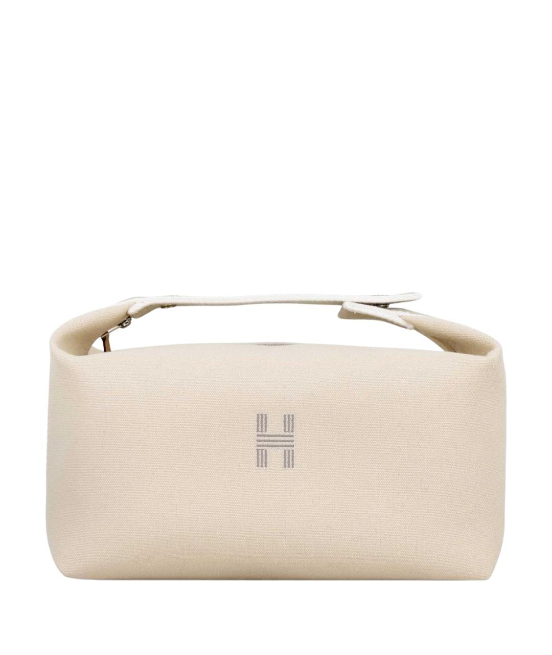 HERMES Бежевая косметичка, фото 1