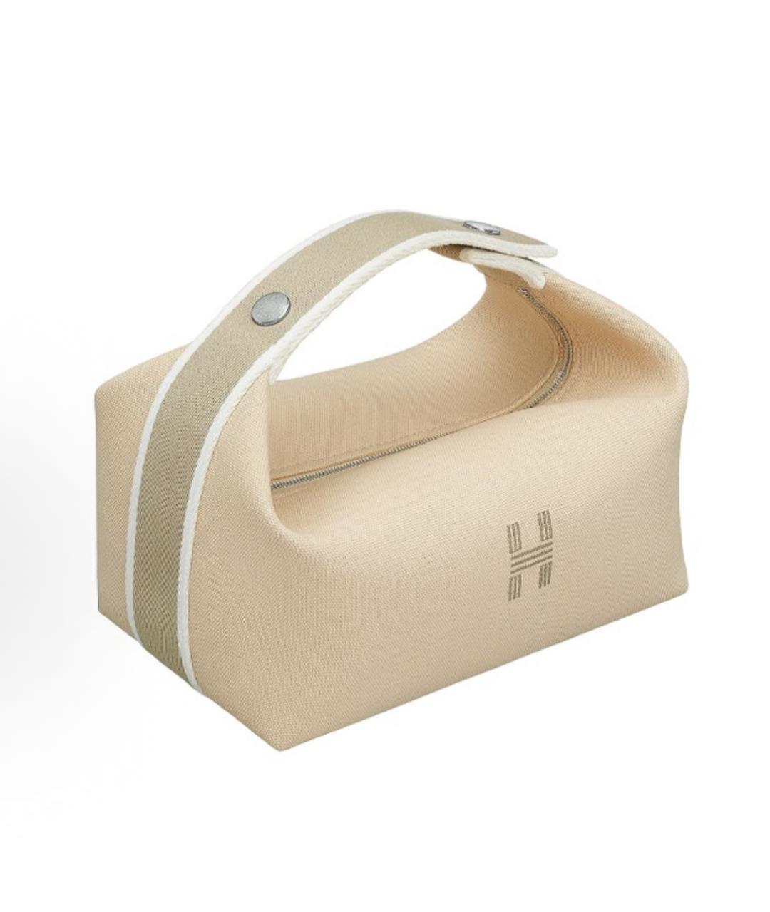 HERMES Бежевая косметичка, фото 2