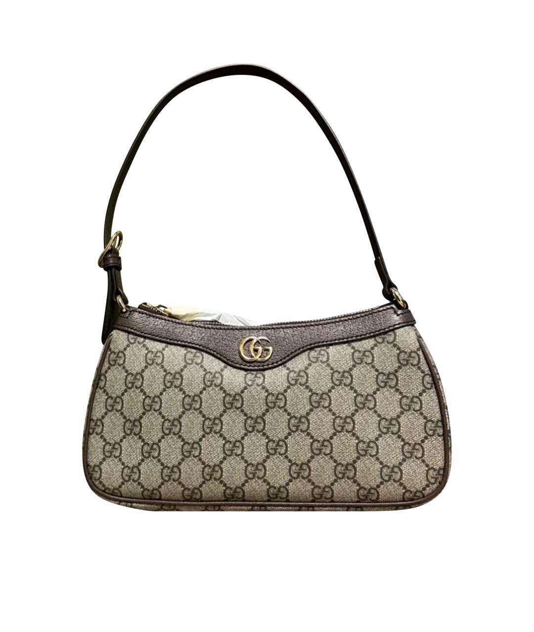 GUCCI Коричневая сумка с короткими ручками, фото 1