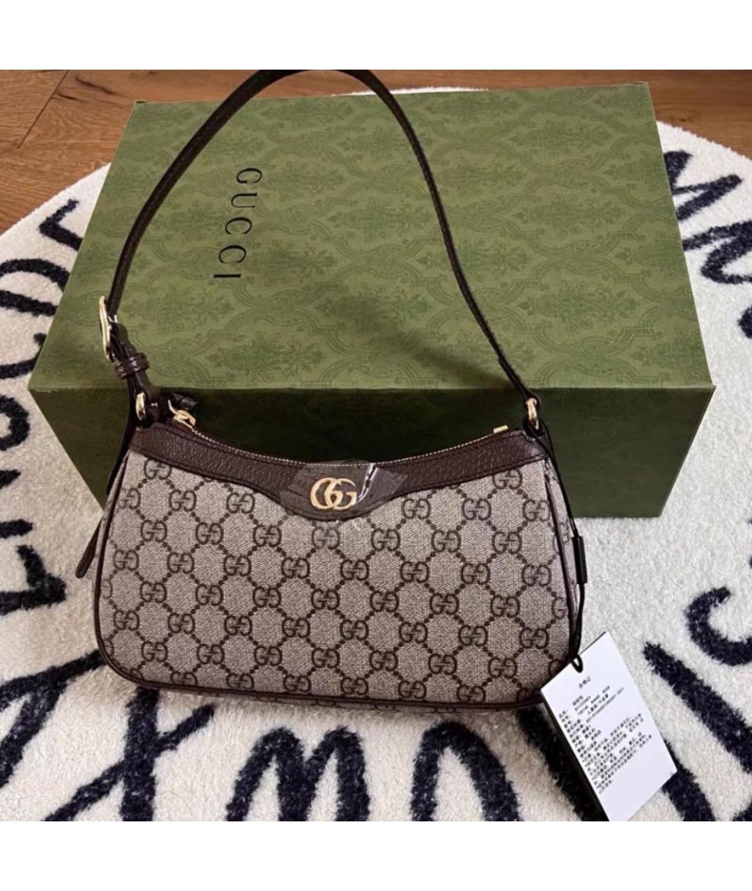 GUCCI Коричневая сумка с короткими ручками, фото 2