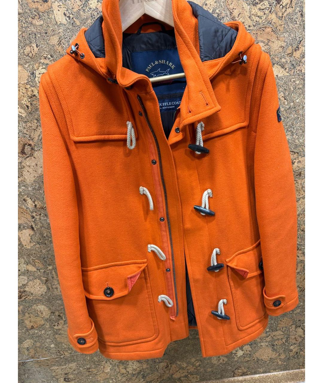 PAUL & SHARK Оранжевое шерстяное пальто, фото 5