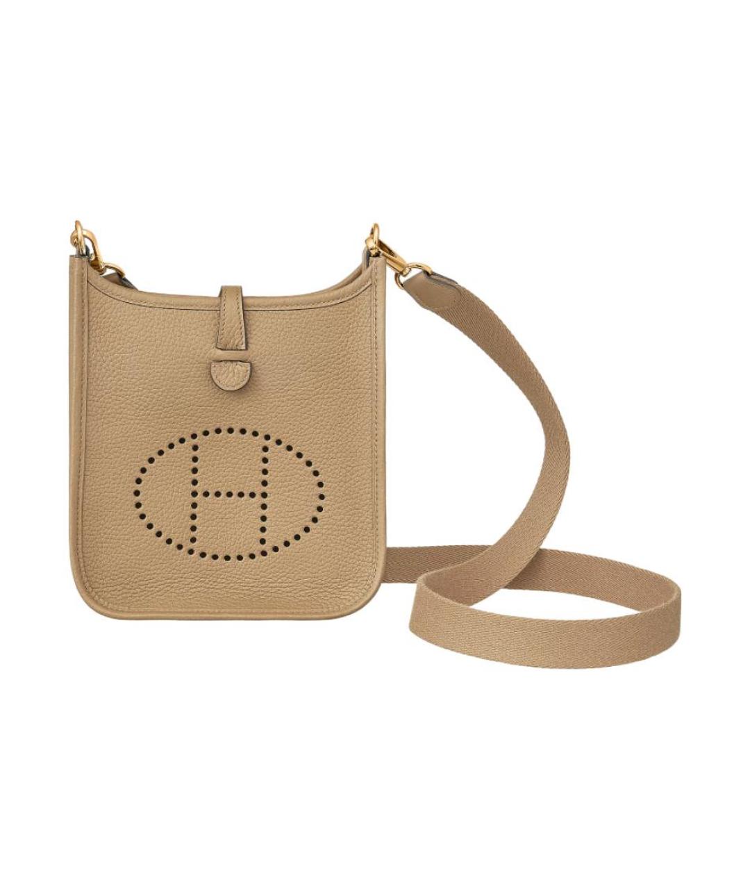 HERMES Коричневая кожаная сумка через плечо, фото 1