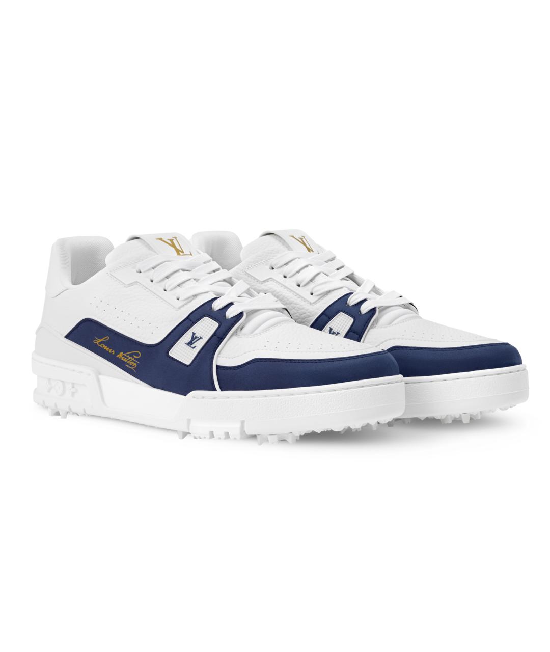 LOUIS VUITTON Белые кожаные кроссовки, фото 3